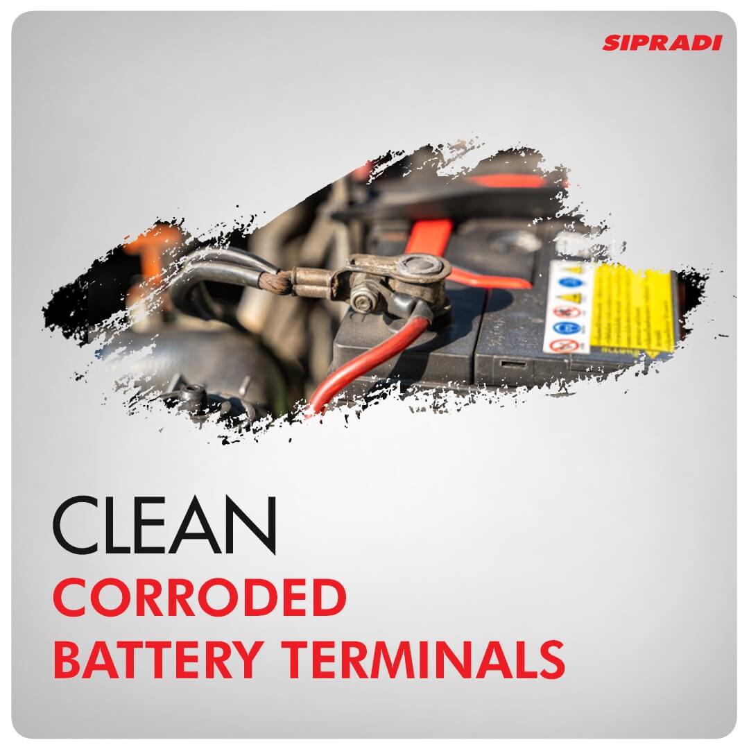 SIPRADI-Clean Battery Terminals-EXIDE-Car Maintenance Tips Nepal